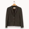Shop Gerard Darel Veste e à carreaux - Taille S/36 Gris