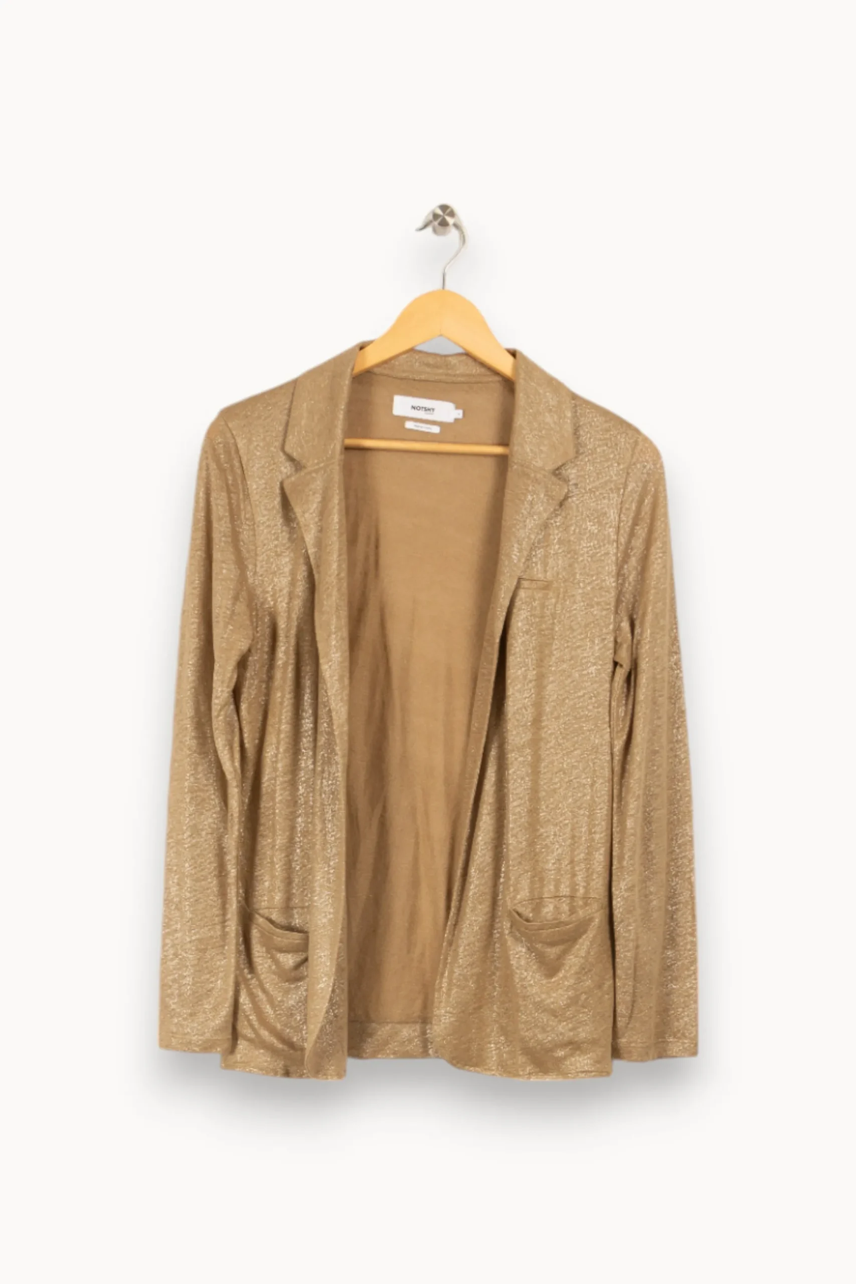 Sale Notshy Cashmere Veste légère pailletée - Taille S/36 Beige