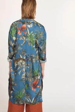 Online La Fée Maraboutée Veste manteau imprimé jungle - S/36 Multicolore