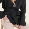 Best Sale La Fée Maraboutée Veste tailleur e en lin - XS/34 Noir