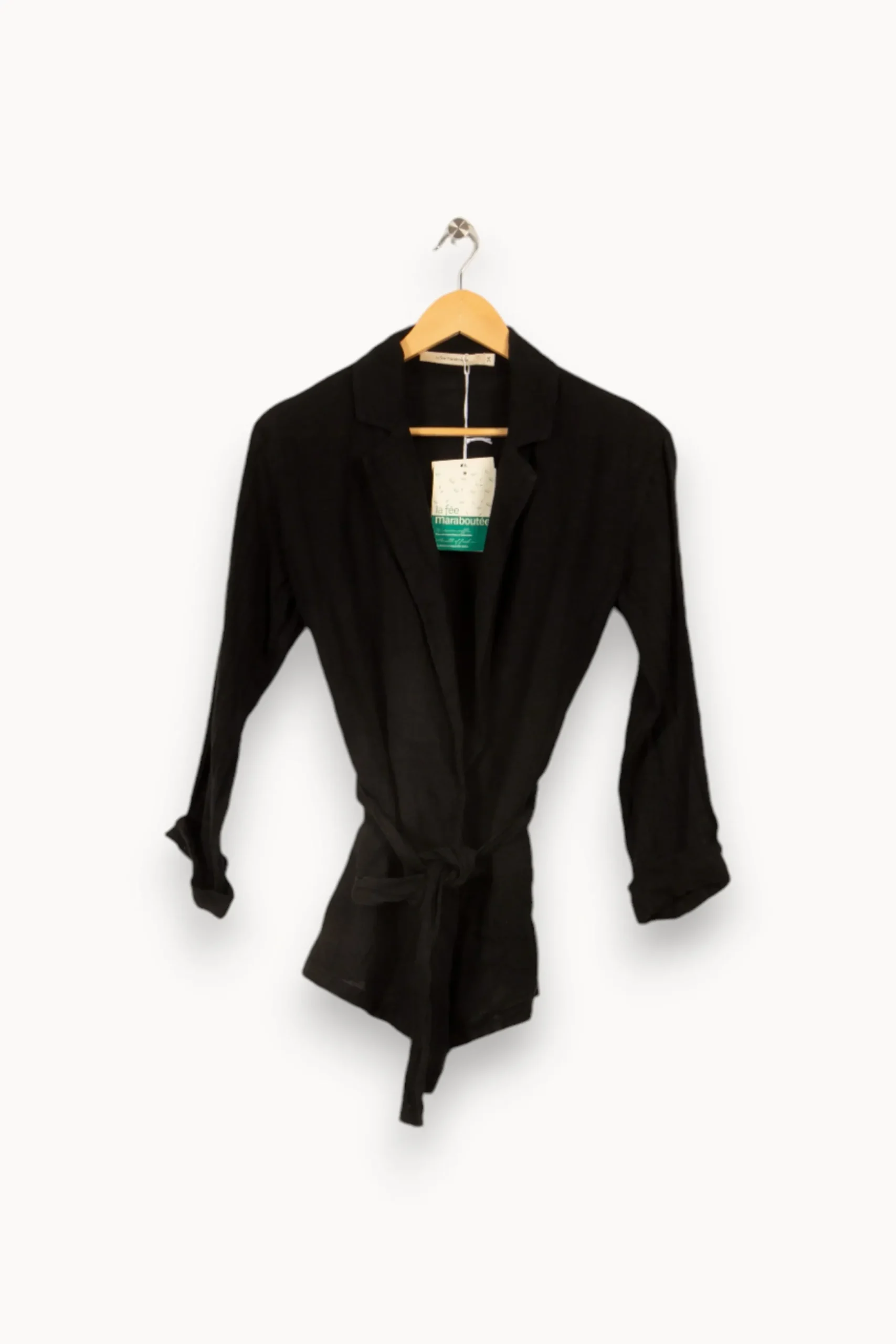 Best Sale La Fée Maraboutée Veste tailleur e en lin - XS/34 Noir