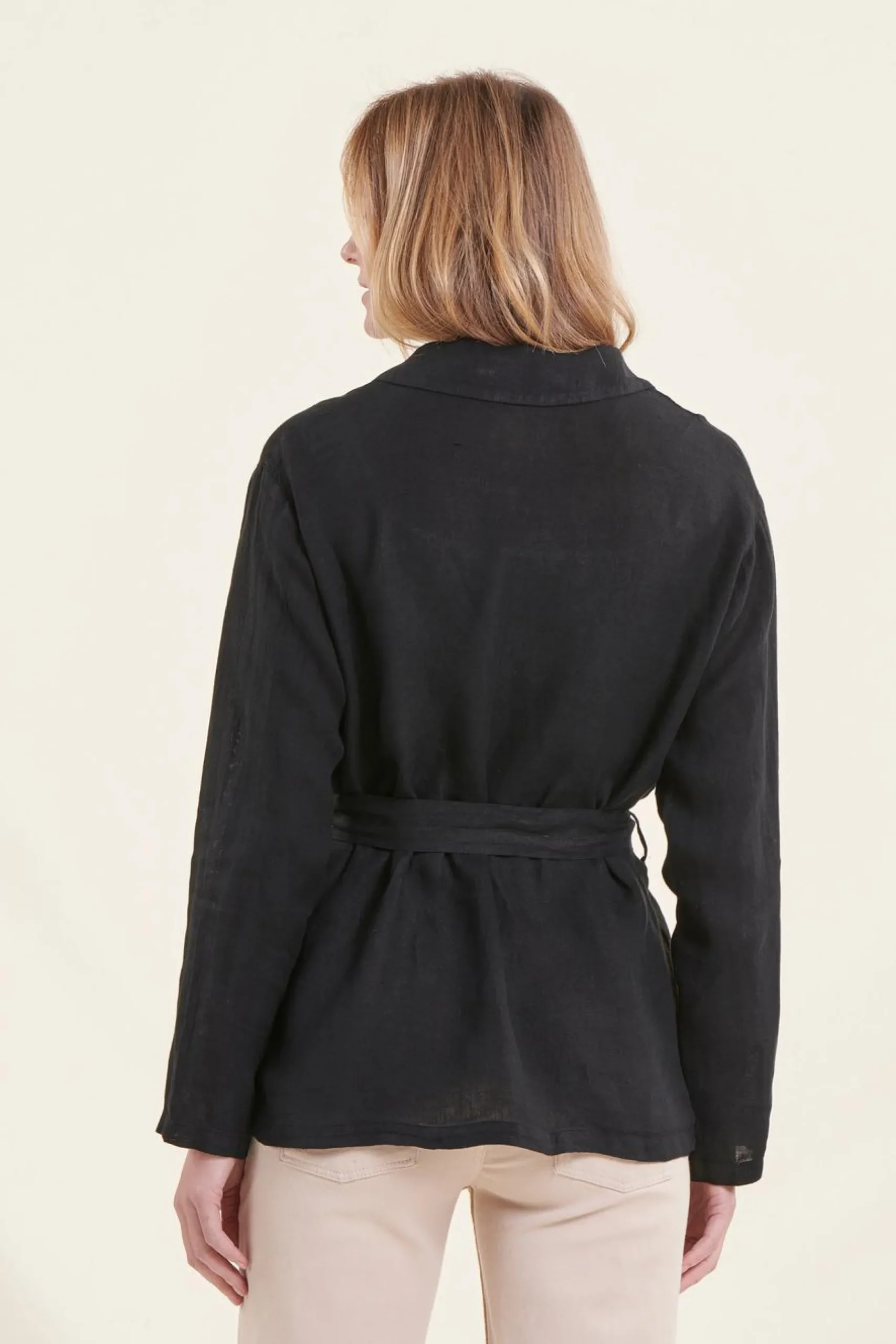 Best Sale La Fée Maraboutée Veste tailleur e en lin - XS/34 Noir