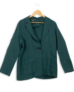 Shop La Fée Maraboutée Veste turquoise légère - 38 Bleu